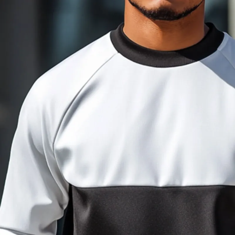 Men's Retro Casual Colorblock Sports Style Crew Neck Sweatshirt 68543244TO sold by Manly product image thumbnail 3