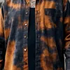 Men's Casual Vintage Round Neck Tie-dye Printed Cotton Blend Long-sleeved Shirt 35656504F sold by Manly