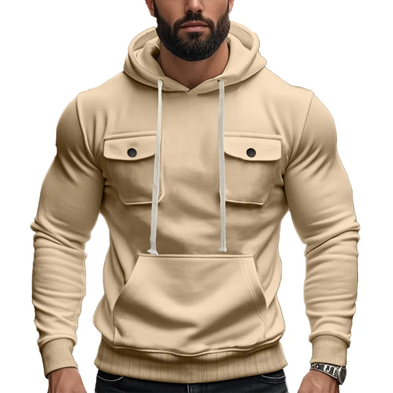 Men's Classic Casual Fit Multi-Pocket Hoodie 56454613K sold by Manly