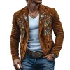 Men's Classic Casual Western Style Slim Fit Embroidered Suede Blazer 13167969K sold by Manly