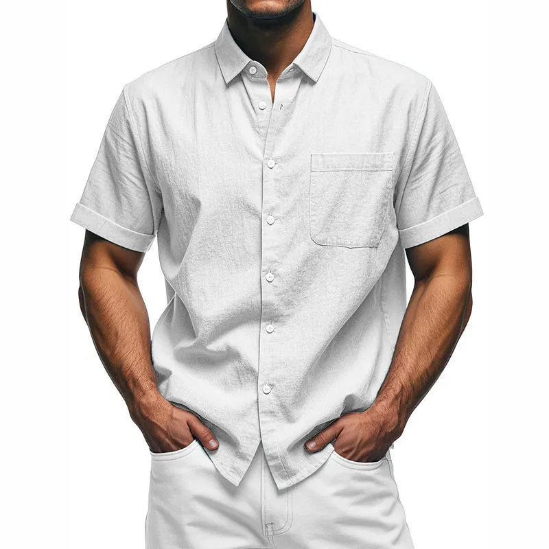 Men's Solid Cotton Short Sleeve Shirt 36778664X sold by Manly