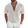 Men's Casual Lapel Pullover Short Sleeve Shirt 06729413X sold by Manly