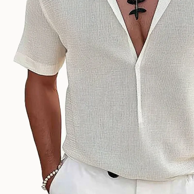 Men's Casual Lapel Pullover Short Sleeve Shirt 06729413X sold by Manly product image thumbnail 3