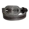 Men's Vintage Distressed Engraved Embossed Genuine Leather Belt 44748904U sold by Manly