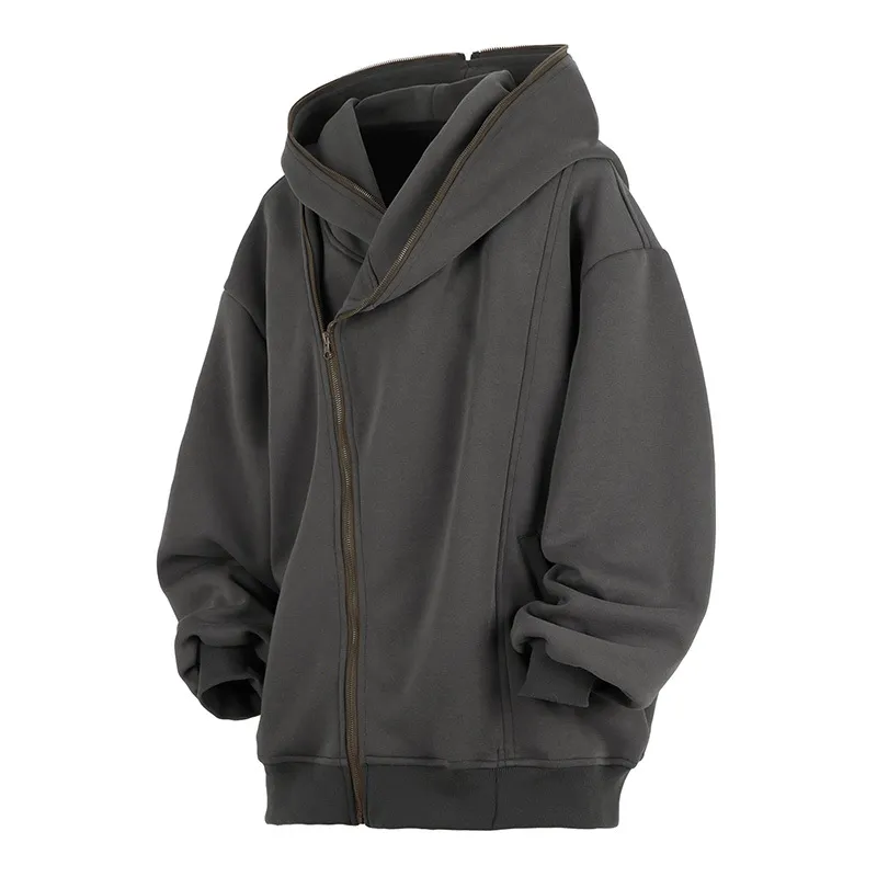 Men's Vintage Casual Cotton Blend Zip-Up Hooded Jacket 09886941F sold by Manly product image thumbnail 3