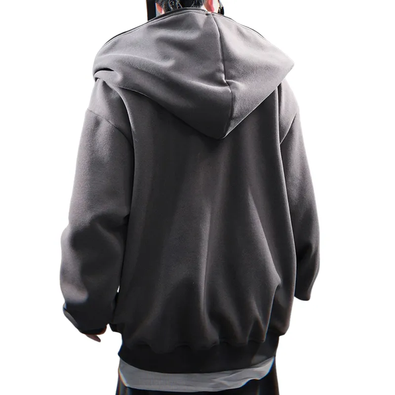 Men's Vintage Casual Cotton Blend Zip-Up Hooded Jacket 09886941F sold by Manly product image thumbnail 5