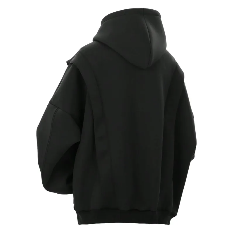 Men's Casual Trendy Cotton Blend Fake Two-piece Long-sleeved Hoodie 16569832F sold by Manly product image thumbnail 4