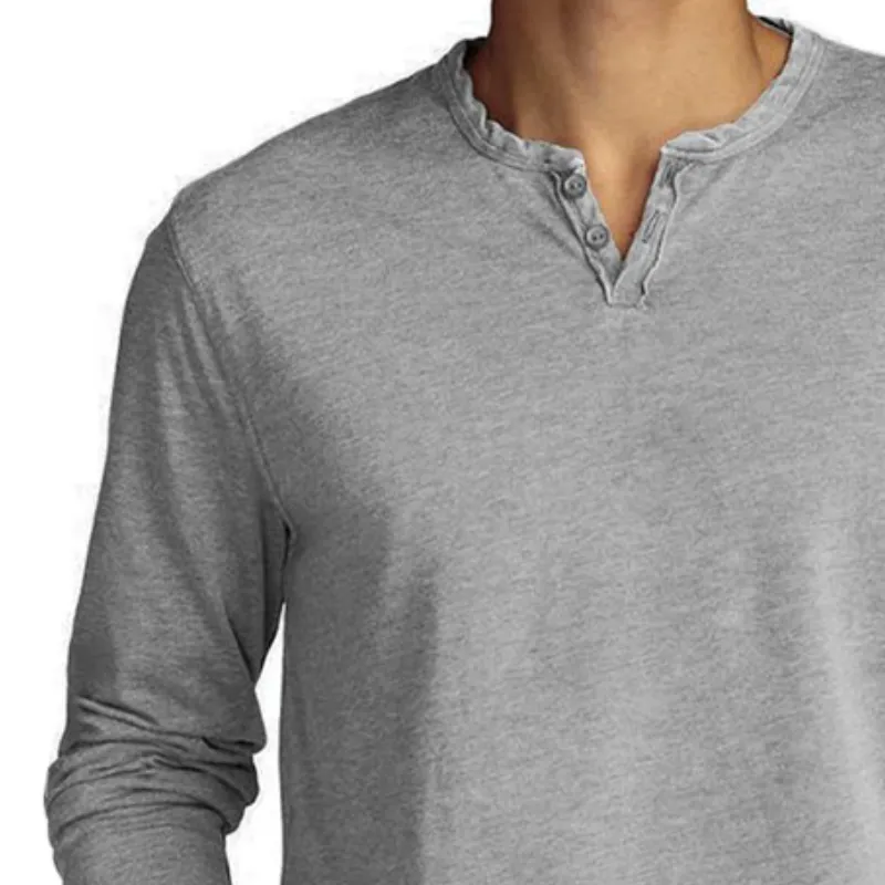 Men's Retro Casual Solid Color Small V Neck Long Sleeve T-shirt 76667888TO sold by Manly product image thumbnail 2