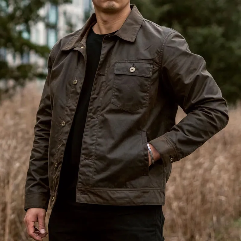 Men's Vintage Coffee Button Leather Jacket 70538105U sold by Manly product image thumbnail 3