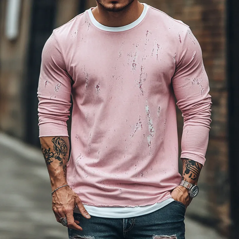 Men's Retro Casual Polyester Printed Round Neck Long Sleeve T-Shirt 68781134TO sold by Manly product image thumbnail 2