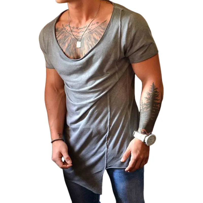 Men's Retro Casual Stitching Round Neck Short Sleeve T-shirt 86043852TO sold by Manly
