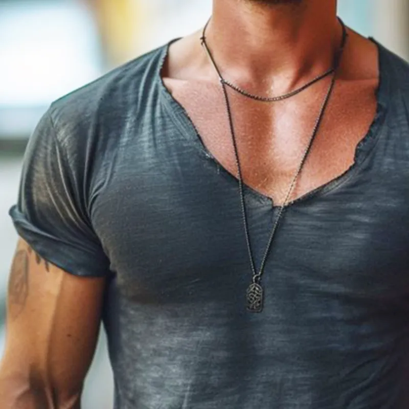 Men's Retro Casual Printed Round Neck Short Sleeve T-shirt 20563714TO sold by Manly product image thumbnail 3