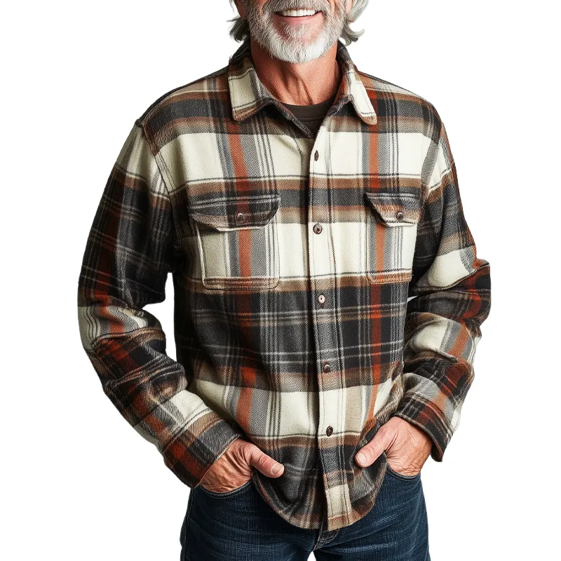 Men's Classic Casual Plaid Long Sleeve Shirt 42635061U sold by Manly
