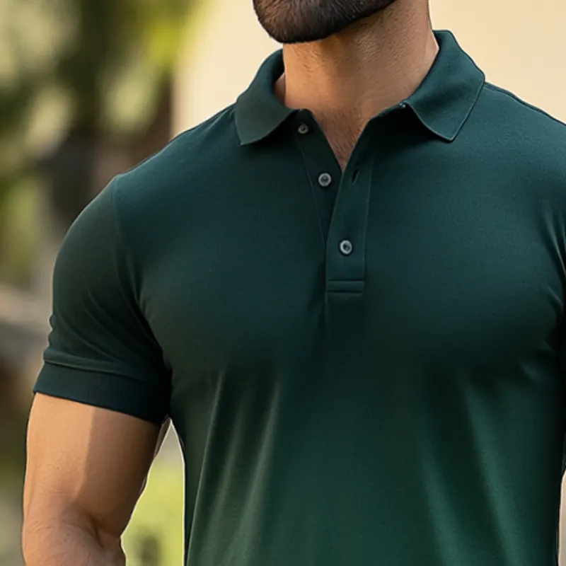 Men's Retro Casual Gradient Baseball Short Sleeve Polo Shirt 19267908TO sold by Manly product image thumbnail 3
