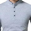 Men's Casual Comfort Henley Collar Cotton Blend Long Sleeve T-Shirt 34872363F sold by Manly