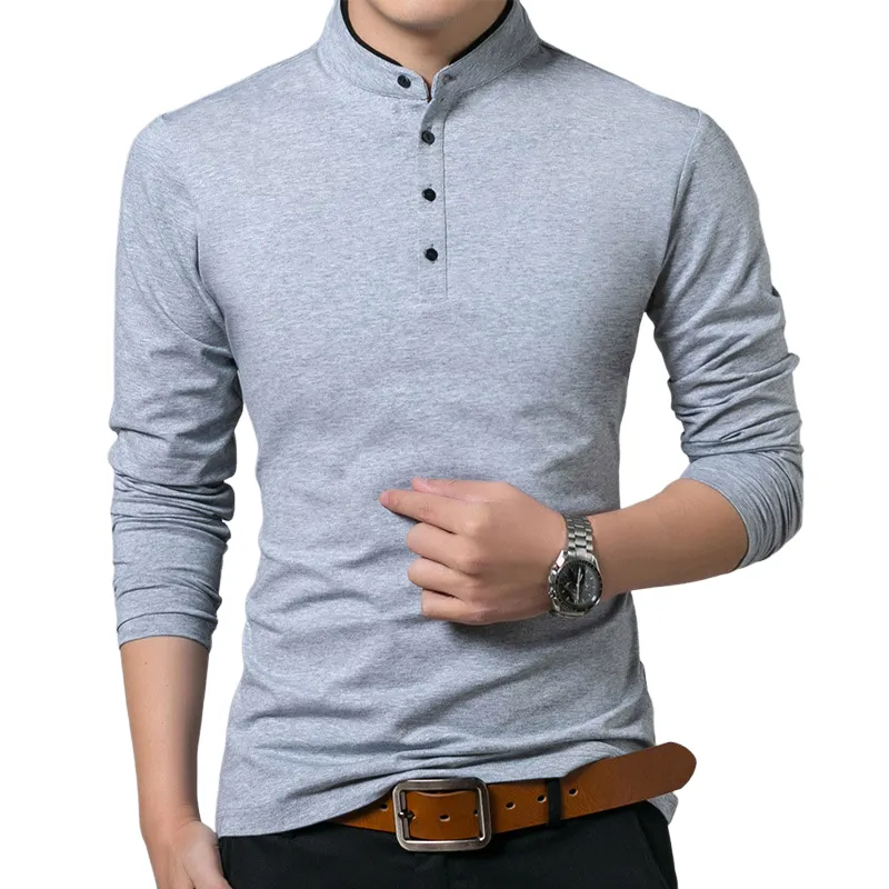 Men's Casual Comfort Henley Collar Cotton Blend Long Sleeve T-Shirt 34872363F sold by Manly