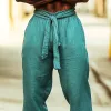 Men's Vintage Casual Solid Color Linen Pants 28507337TO sold by Manly