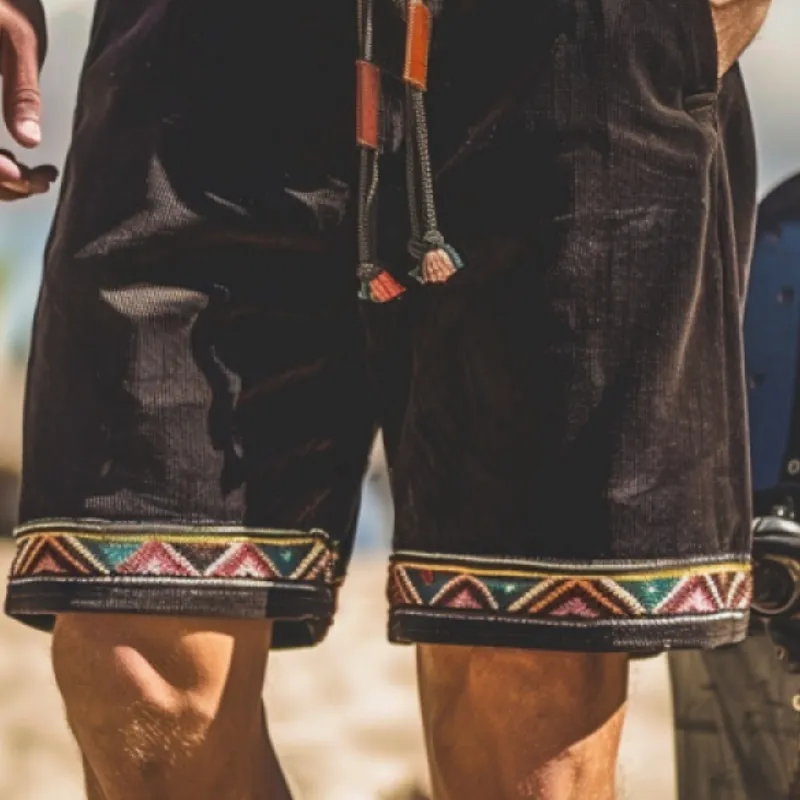 Men's Spring and Summer Classic Casual Holiday Style Corduroy Shorts 74780530K sold by Manly product image thumbnail 3