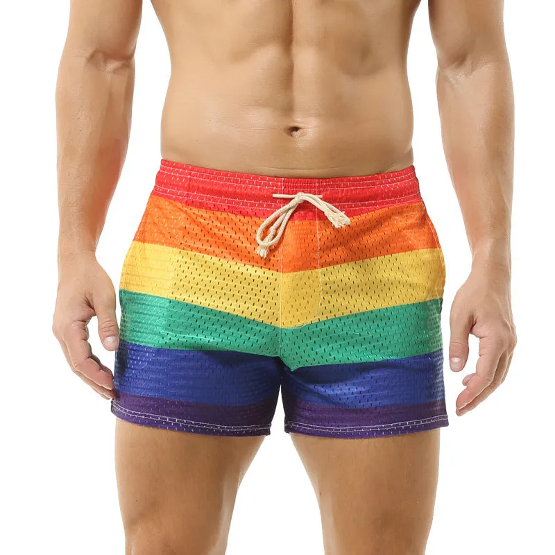 Men's Casual Contrast Color Skin-friendly Breathable Fabric Shorts 50403580K sold by Manly
