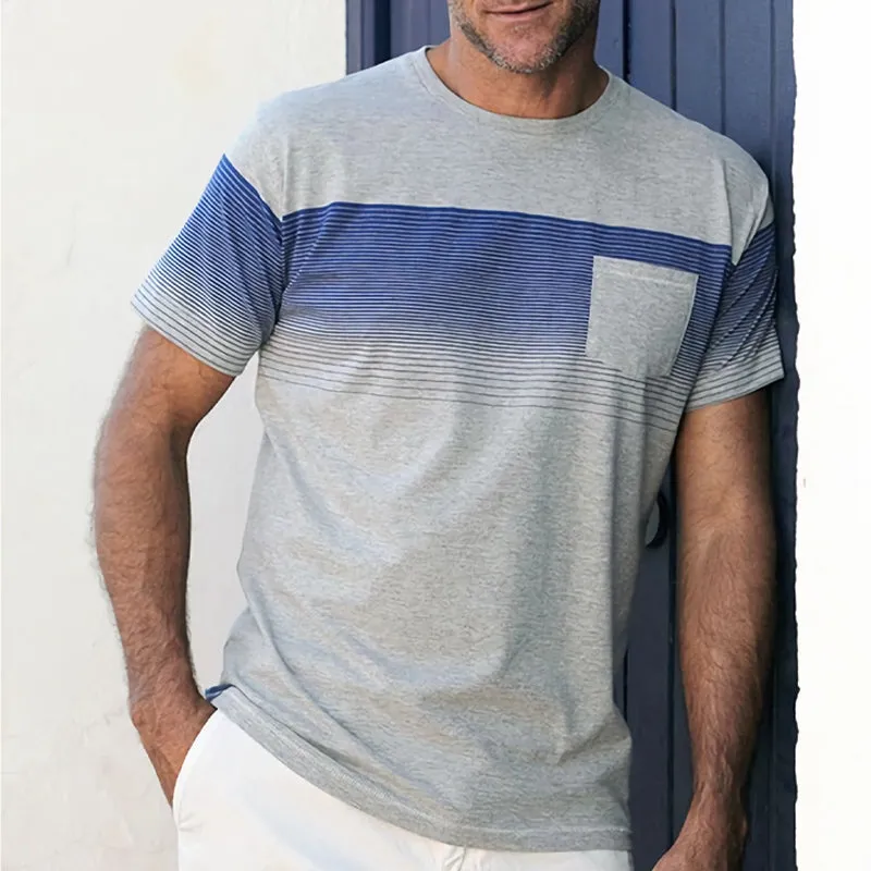 Men's Casual Printed Round Neck Short-sleeved T-shirt 14664821U sold by Manly product image thumbnail 2