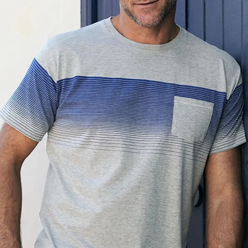 Men's Casual Printed Round Neck Short-sleeved T-shirt 14664821U sold by Manly product image thumbnail 3