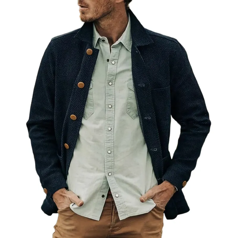 Men's Vintage Blend Grainy Button Jacket 44754594U sold by Manly