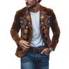 Men's Classic Retro Slim Fit Single Breasted Velvet Embroidered Blazer 43171298K sold by Manly
