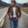Men's Classic Retro Slim Fit Single Breasted Velvet Embroidered Blazer 43171298K sold by Manly