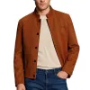 Men's Casual Vintage Suede Stand Collar Single Breasted Jacket 57178585F sold by Manly