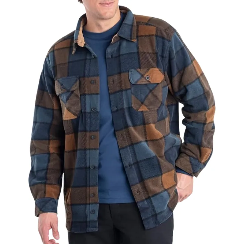 Men's Vintage Casual Lapel Flannel Plaid Long Sleeve Shirt 01638351F sold by Manly