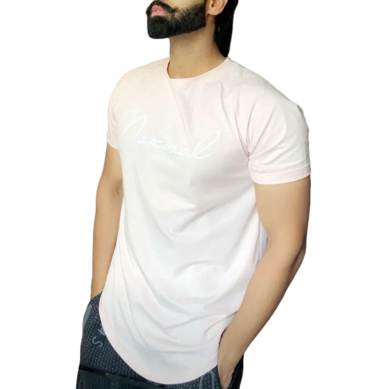 Men's Light Pink Printed Slim Fit Short-sleeved T-shirt 02723567U sold by Manly