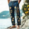 Men's Retro Casual Bohemian Embroidered Linen Trousers 79432020TO sold by Manly