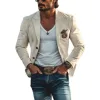 Men's Classic American Retro Western Style Suede Blazer 83112116K sold by Manly