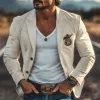 Men's Classic American Retro Western Style Suede Blazer 83112116K sold by Manly