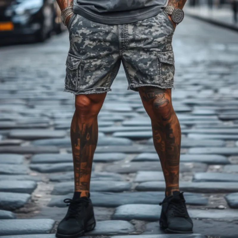 Men's Classic Casual Distressed Washed Denim Camouflage Shorts 40668293K sold by Manly product image thumbnail 3