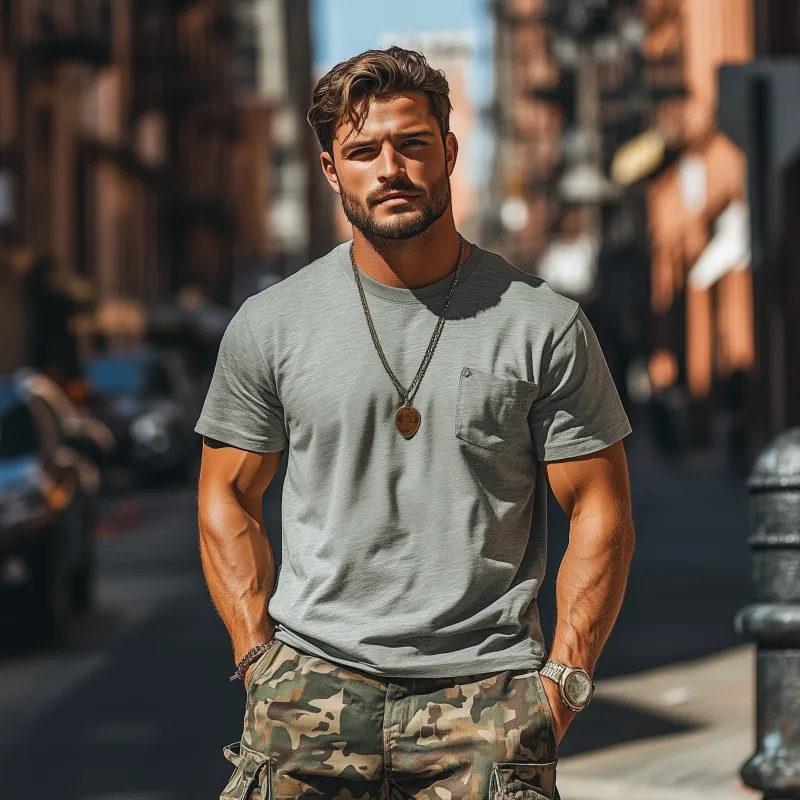 Men's Classic Casual Strong Fit Bamboo Cotton Short Sleeve T-Shirt 40467719K sold by Manly product image thumbnail 2