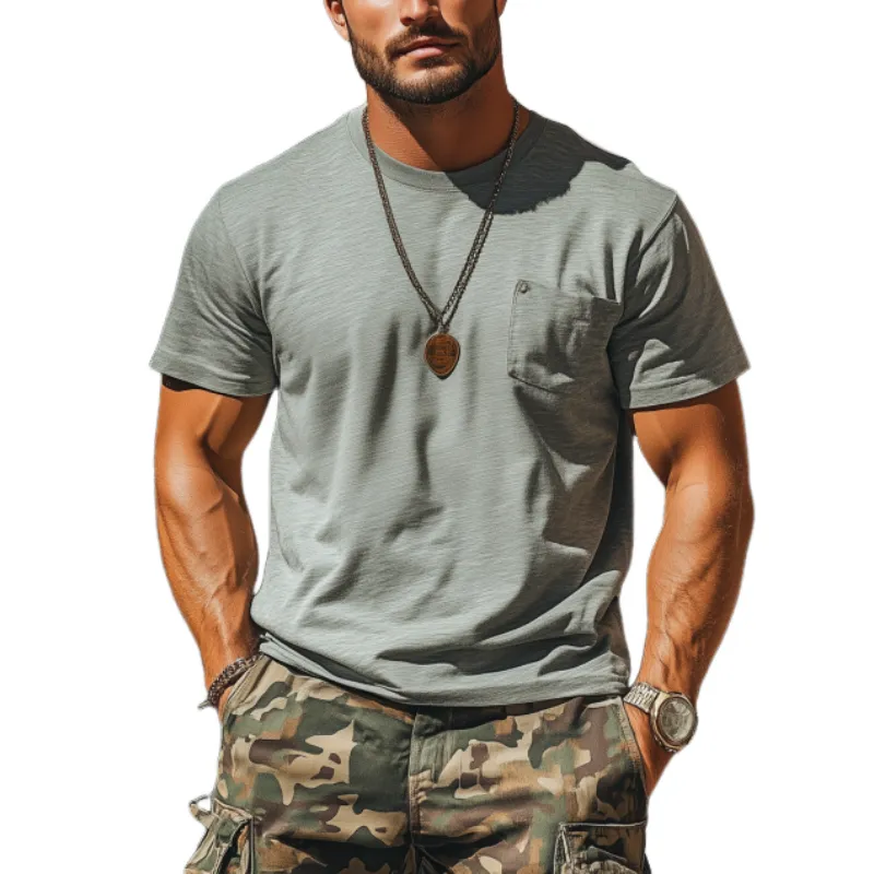 Men's Classic Casual Strong Fit Bamboo Cotton Short Sleeve T-Shirt 40467719K sold by Manly