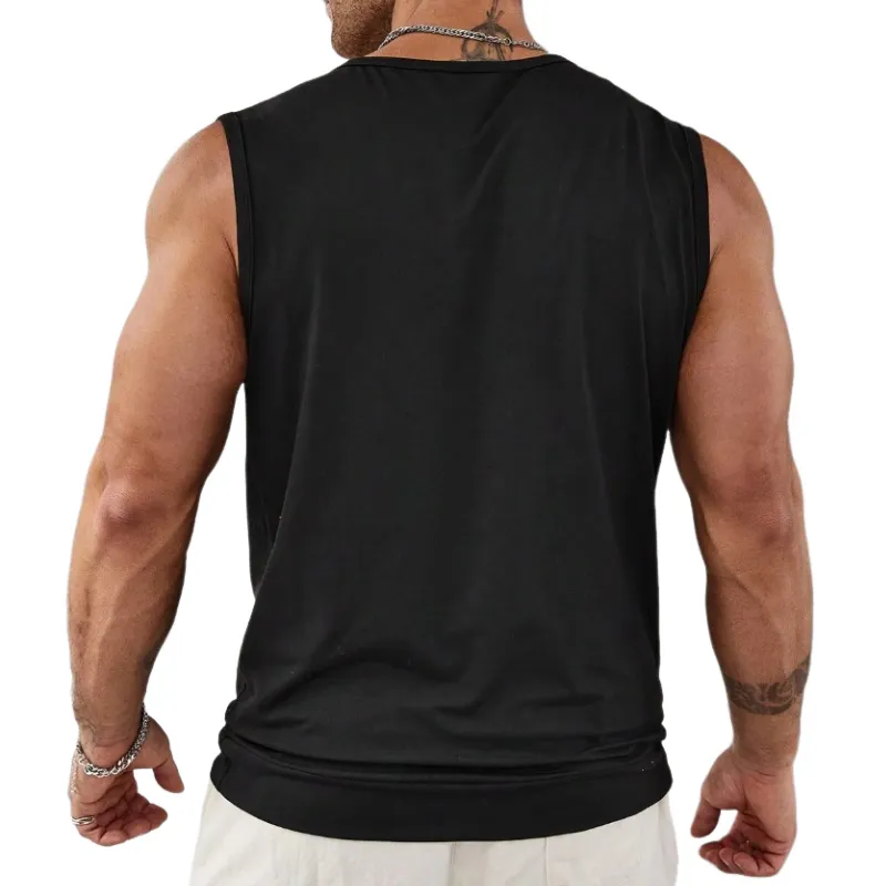 Men's Fashionable Casual V-Neck Cotton Blend Tank Top 82164226F sold by Manly product image thumbnail 5