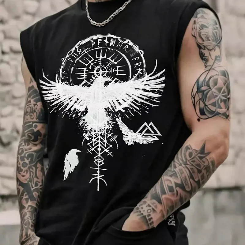 Men's Black Casual Vintage Printed Vest 37112153U sold by Manly product image thumbnail 3