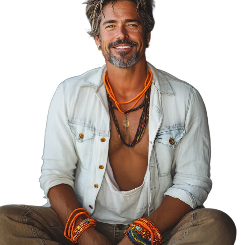 Men's Vintage Washed Denim Long Sleeve Shirt 45682627U sold by Manly