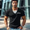 Men's Fake Two-Piece Ice Silk Wrinkled Short Sleeve T-Shirt 75397279U sold by Manly