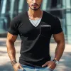 Men's Fake Two-Piece Ice Silk Wrinkled Short Sleeve T-Shirt 75397279U sold by Manly