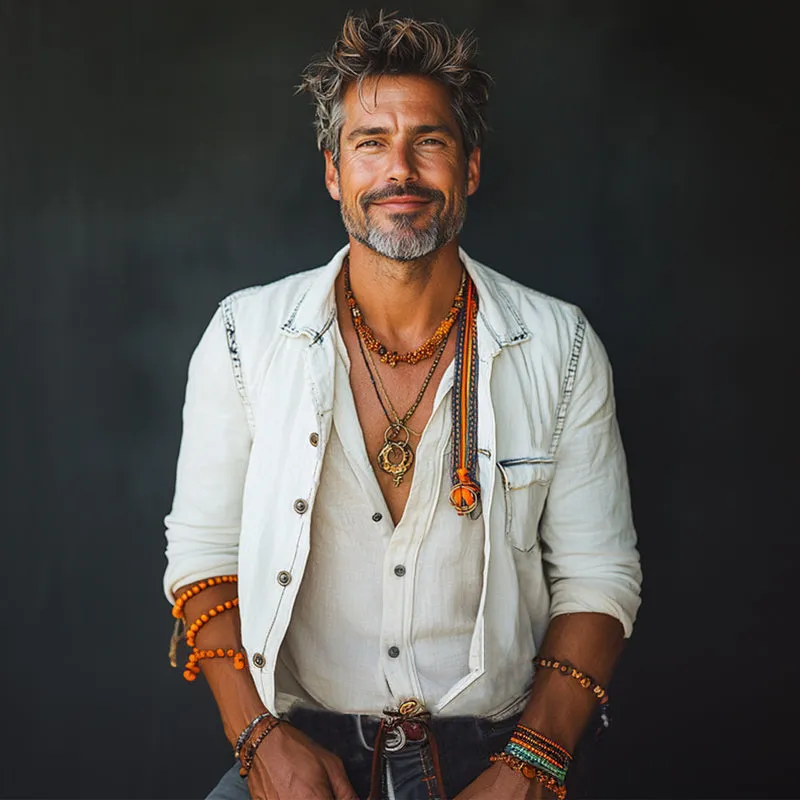 Men's Vintage Washed Denim Long Sleeve Shirt 14794976U sold by Manly product image thumbnail 3