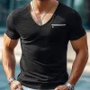 Men's Slim Fit Skin-friendly Ice Silk Wrinkled Short-sleeved T-shirt 95520443U sold by Manly