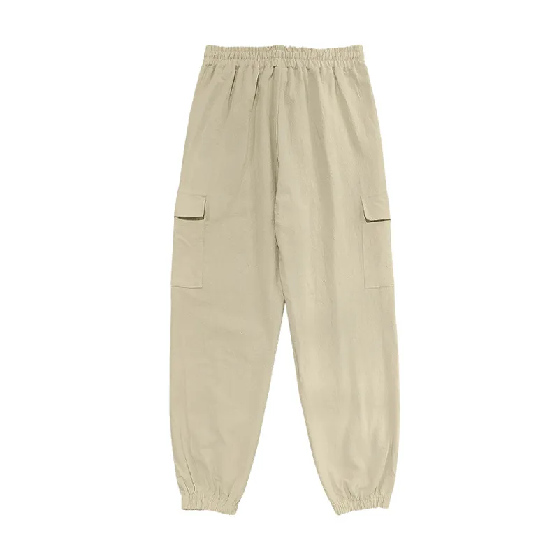 Men's Classic Casual Multi-Pocket Cotton and Linen Cargo Pants 31541550K sold by Manly product image thumbnail 5