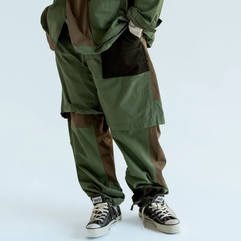 Men's Fashion Patchwork Wide Leg Cargo Pants 09559795Z sold by Manly product image thumbnail 3