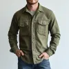 Men's Solid Color Lapel Single Breasted Cargo Jacket 41540648Z sold by Manly