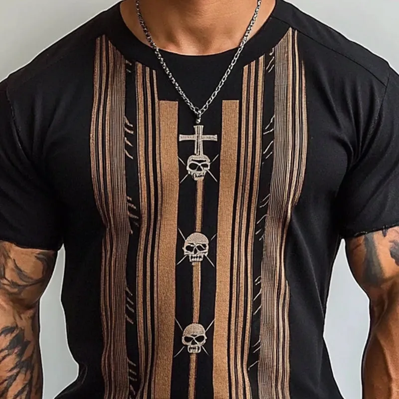 Men's Retro Crew Neck Short Sleeve T-Shirt 62392274X sold by Manly product image thumbnail 3