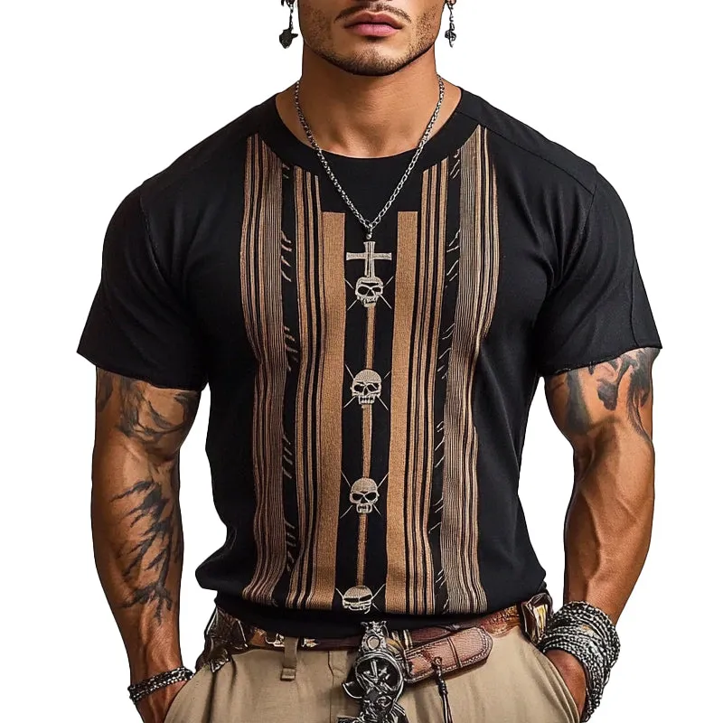 Men's Retro Crew Neck Short Sleeve T-Shirt 62392274X sold by Manly