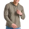 Men's Solid Color Cotton Blend Kangaroo Pocket Long Sleeve Hoodie 44961306Z sold by Manly